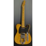 Fender Telecaster crafted in Japan electric lead / rhythm guitar in lacquered pine finish with black