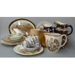 Miniature Royal Doulton mugs, Gaudy Welsh jugs, Masons cups and saucers, crested ware, Royal