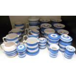 Large collection of mainly T.G.Green Cornishware ceramics, approximately 26 items including