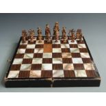 Chinese figural chess set in fitted case