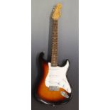Fender Stratocaster electric lead/rhythm guitar  USA 378 to tuning head, Corona California to