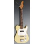 Miami electric lead / rhythm guitar in ivory lacquered finish with white scratch plate, Japanese