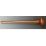 A 19thC African tribal knobkerrie, L54cm, the knop D10cm