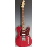 Fender Telecaster Mexican made electric lead / rhythm guitar in lacquered cherry red finish with