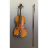 Late 19th/early 20thC violin labelled Antonius Stadivarius Cremonensis Faciebat 1721 with 36cm two