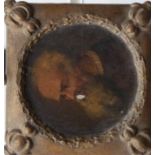 Old Master school, portrait miniature of a bearded gentleman in gilt and moulded frame, width 10.