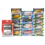 Sixteen Cararama diecast model vehicles including emergency vehicles, Land Rovers etc, all in