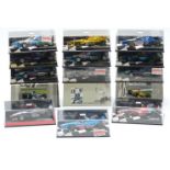 Fifteen Minichamps Paul's Auto Art 1:43 scale diecast model Formula 1 cars, all in original