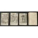 The Reign of James II 1685 – 1688 English playing cards. Black and white engraved cards. Scenes