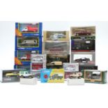 Twenty-two Corgi diecast model vehicles including Eddie Stobart, James Bond 007, Inspector Morse,