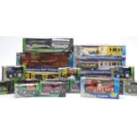 Eighteen Teamsters model vehicles including Emergency Command Centre, Car Transporter, Tractors,