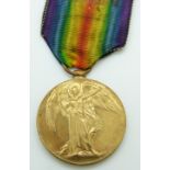 British Army WWI Victory Medal named to 13546 Pte A E Cull Glosters/ Gloucestershire Regiment