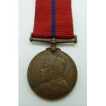 An Edward VII Metropolitan Police Coronation Medal, 1902, named to PC W Roberts, G Division