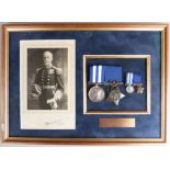 Royal Navy Egypt Medal (1882 - 89) and Khedive Star awarded to Lieutenant (later Admiral) C H Adair,