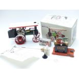 Mamod live steam tractor in original box together with a Mamod stationary live steam engine