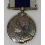 Royal Navy Edward VII Long Service and Good Conduct Medal named to 138513 John Rowe, HM Coast Guard