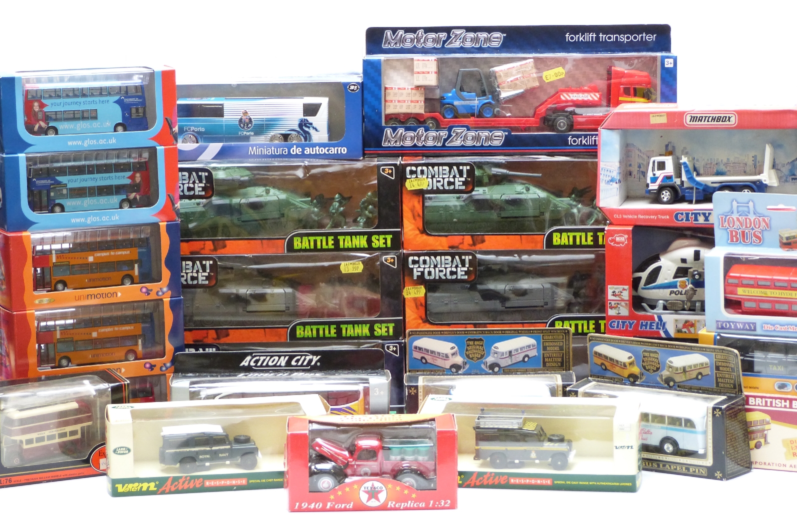 Twenty-six diecast model commercial vehicles including Exclusive First Editions (EFE), Atlas