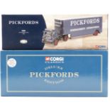 Two Corgi Pickfords diecast model commercial vehicles Deluxe Edition Scammell Highwayman Low