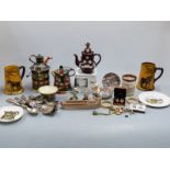 Minature Bargeware collectables, Wade, costume jewellery etc