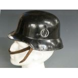 WWII German helmet with SS decal