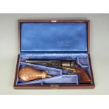 Colt Navy second generation .36 six shot double action percussion revolver with ornately engraved