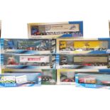 Nine Cararama diecast model lorries and lorry sets including Junior Rescue etc, all in original