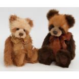 Two Charlie Bears teddy bears, Polly 36cm tall and Ashton 38cm tall