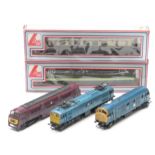 Five 00 gauge model railway diesel and similar locomotives to include Lima Deltic and GWR railcar