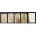 Possibly Newman, England Fortune Telling playing cards. Black and white engraved cards. First