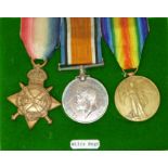 British Army WWI medals comprising 1914/1915 Star, War Medal and Victory Medal named to 18139 Pte