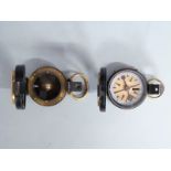 Two prismatic compasses, one by Short & Mason Ltd London, no 1008 dated 1903, the other by Dolland