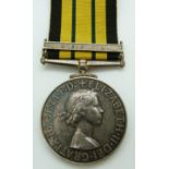 British Army Africa General Service Medal with clasp for Kenya, named to 23081405 Pte G Tanner,