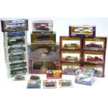 Twenty-five Corgi diecast model vehicles including 50's Classics, Dobsun's trams, Trucks, James Bond