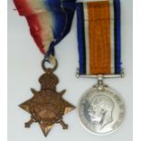 British Army WWI medals comprising 1914/15 star named to 15279 Pte H Stevens Royal Welch Fusiliers