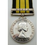 British Army Africa General Service Medal with clasp for Kenya, named to 22843310 RFN A F Davis,