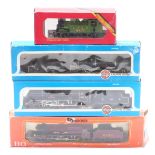 Four 00 gauge model railway locomotives comprising two Airfix Royal Scott locomotives, Rivarossi LMS