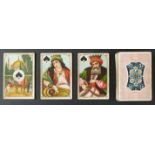 Dondorf, Frankfurt, germany playing cards. Four Continents pack. Backs floral design with maker's