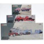 Three Corgi Classics Heavy Haulage diecast model vehicle sets Hills Of Botley Scammell Contractor