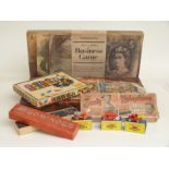A collection of games and models including Waddingtons board games, three Matchbox Moko Lesney 1-