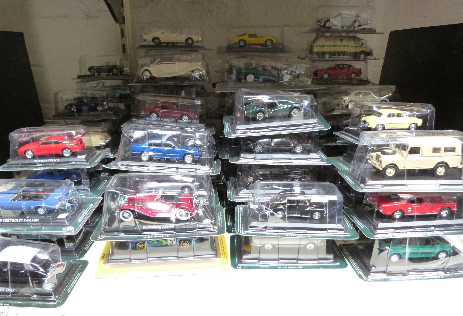 Eighty Del Prado diecast model cars, all in original bubble packed boxes.