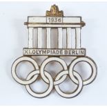 Olympic Games 1936 enamel badge by Paulman & Co Ludensheid