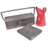Leyland Titan handbooks, Ministry marked half gallon oil can and a Fordson tractor tool box