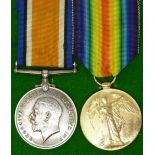 Royal Navy WWI medals comprising the War Medal and Victory Medal, named to 19051 Pte O H Gleed,