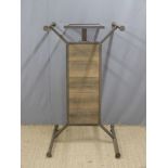 Industrial/ shopfitting/ haberdashery Superdry display stand/ table with oak plank top and