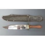 Bowie knife with 27cm blade engraved James Bowie Knife Fighter Slave Trader Frontiersman Born