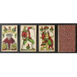 Joseph Glanz, Vienna, Austria playing cards. Bohemia pattern. German suit signs. Full length courts.