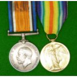 British Army WWI medals comprising the War Medal and Victory Medal named to 30622 Cpl C A Campbell