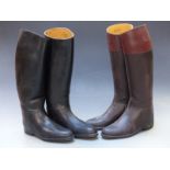 Two pairs of Aigle rubber riding boots, sizes 9 (43) and 10 (44)
