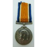 British Army WWI War Medal named to 17310 Pte R Manns, Kings Royal Rifle Corps
