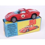 Corgi Toys Ferrari 'Berlinetta' 250 Le Mans with red body, spoked hubs and racing number 4 314, in